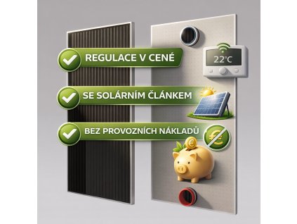 solarni teplovzdusny panel novacalor comfort s termostatem